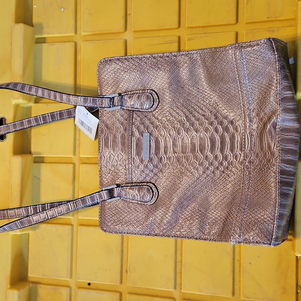Liz Claiborne Snakeskin Double Handle Shoulder Bag